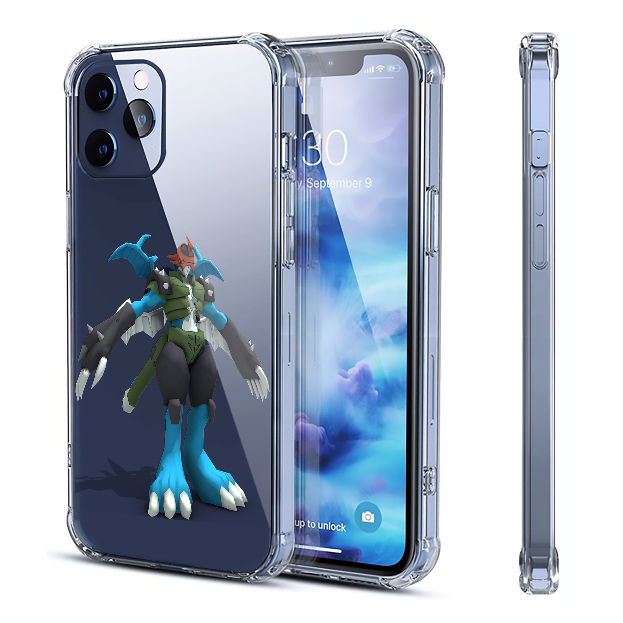 （画像用） Digimon デジタルモンスター/デジモン 【iPhone 12シリーズ対応】透明スマホケース（クリアソフトケース）